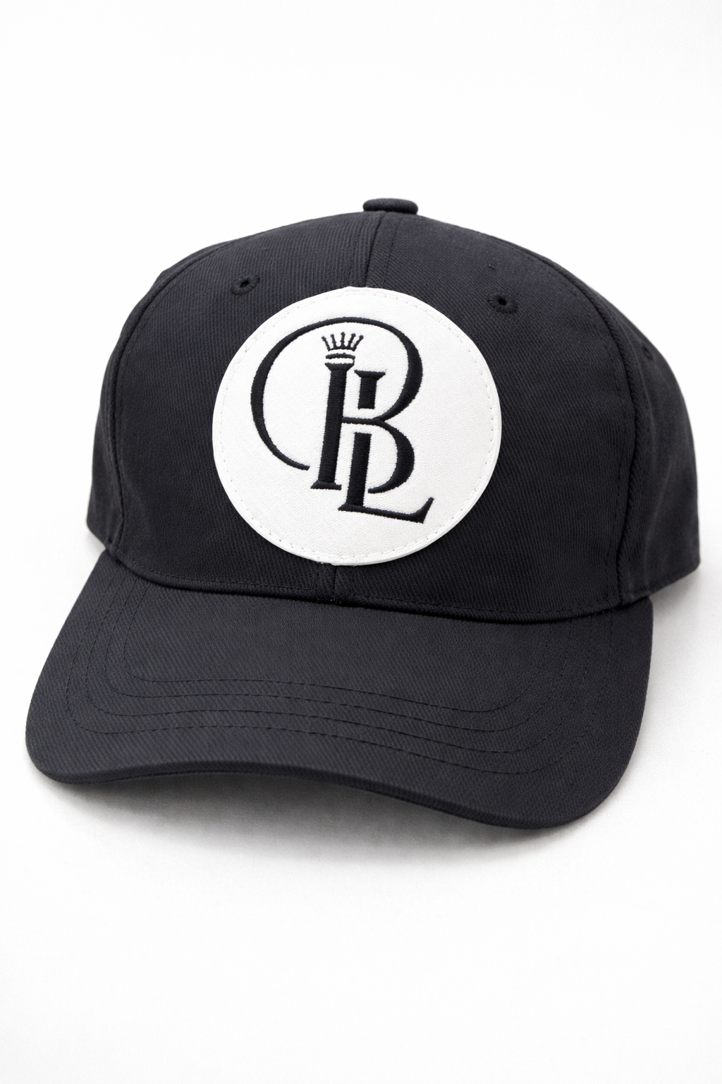 Monogram Crown Embroidered Patch Baseball Cap